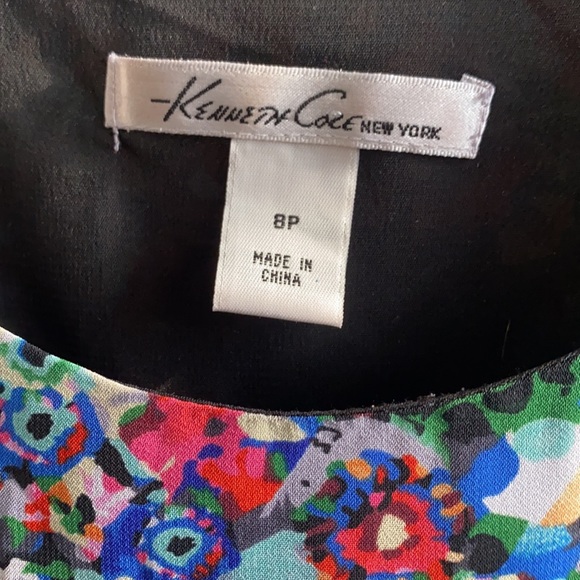 Kenneth Cole Tiered Ruffe Floral Mini Dress Size 8 - Picture 8 of 12